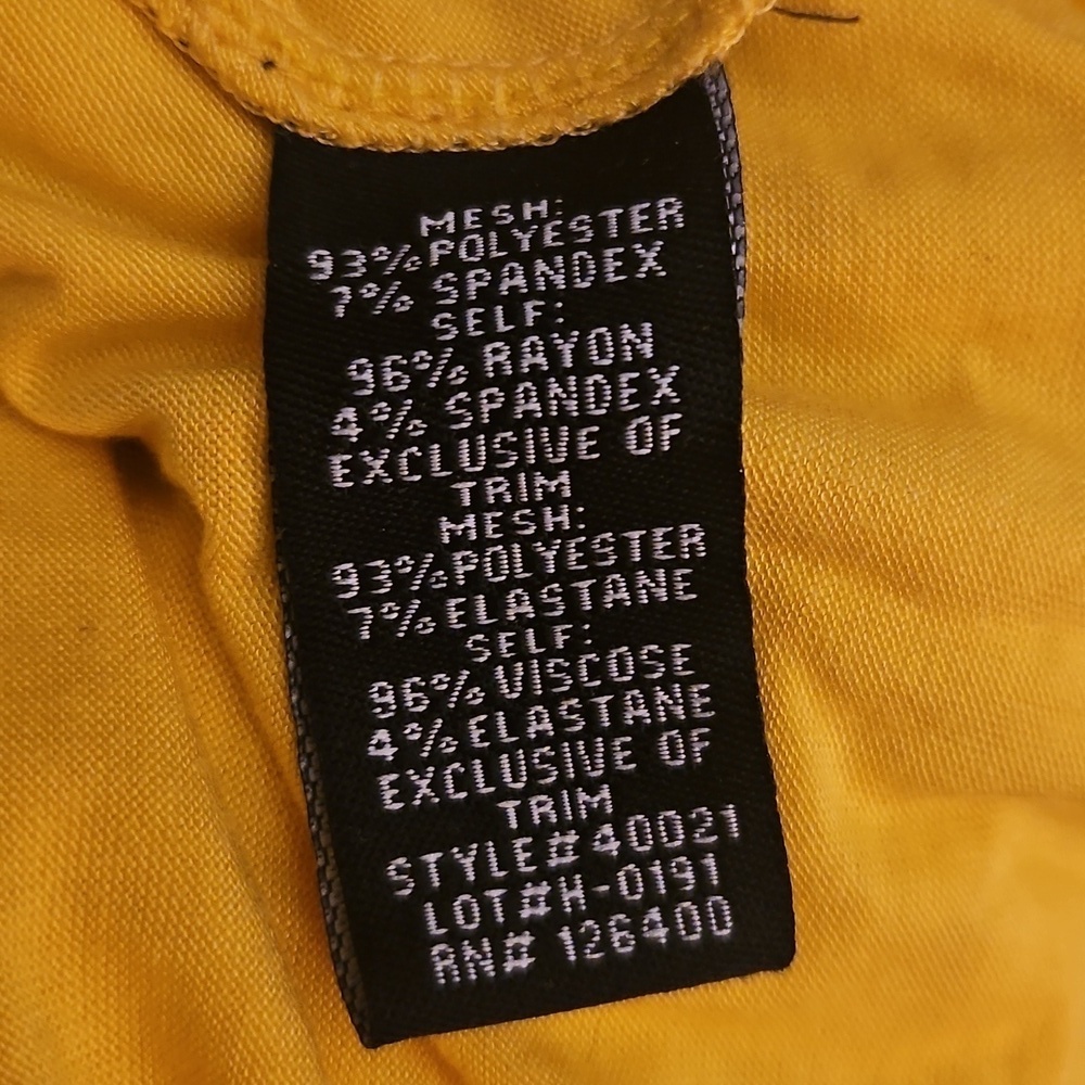 Vtg SHARIF 1827 Couture Yellow Sequin Panther Design Mesh Top - Picture 11 of 12